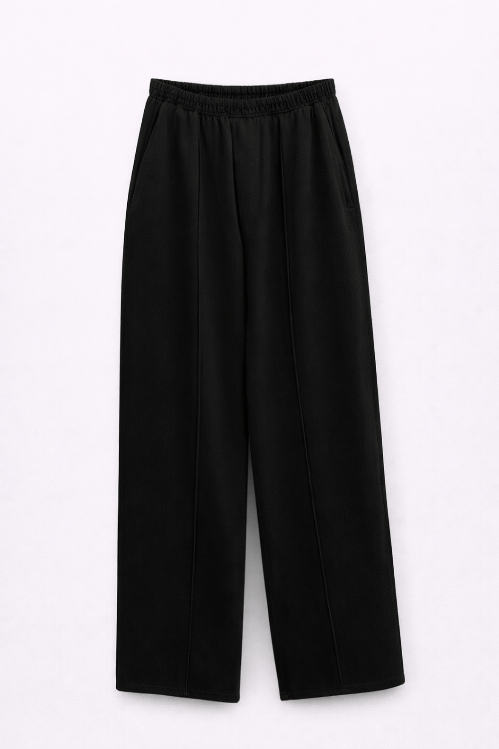 4783 Kadın Bol Paça Dökümlü Palazzo Gabardin Pantalon Siyah