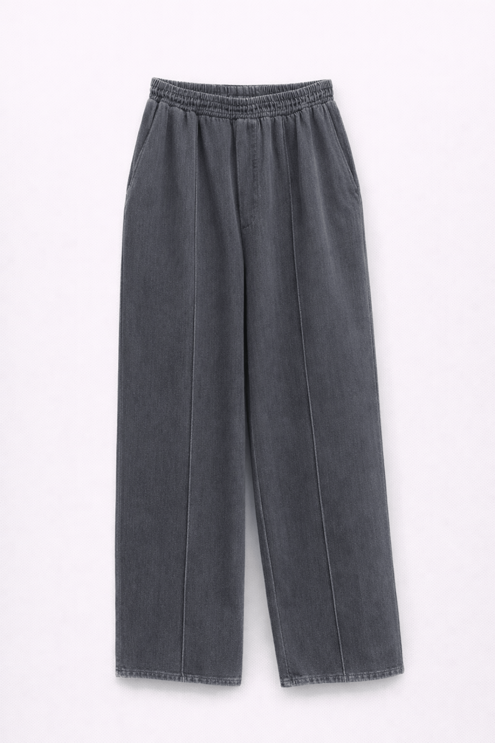 4783 Kadın Bol Paça Dökümlü Palazzo Gabardin Pantalon Antrasit
