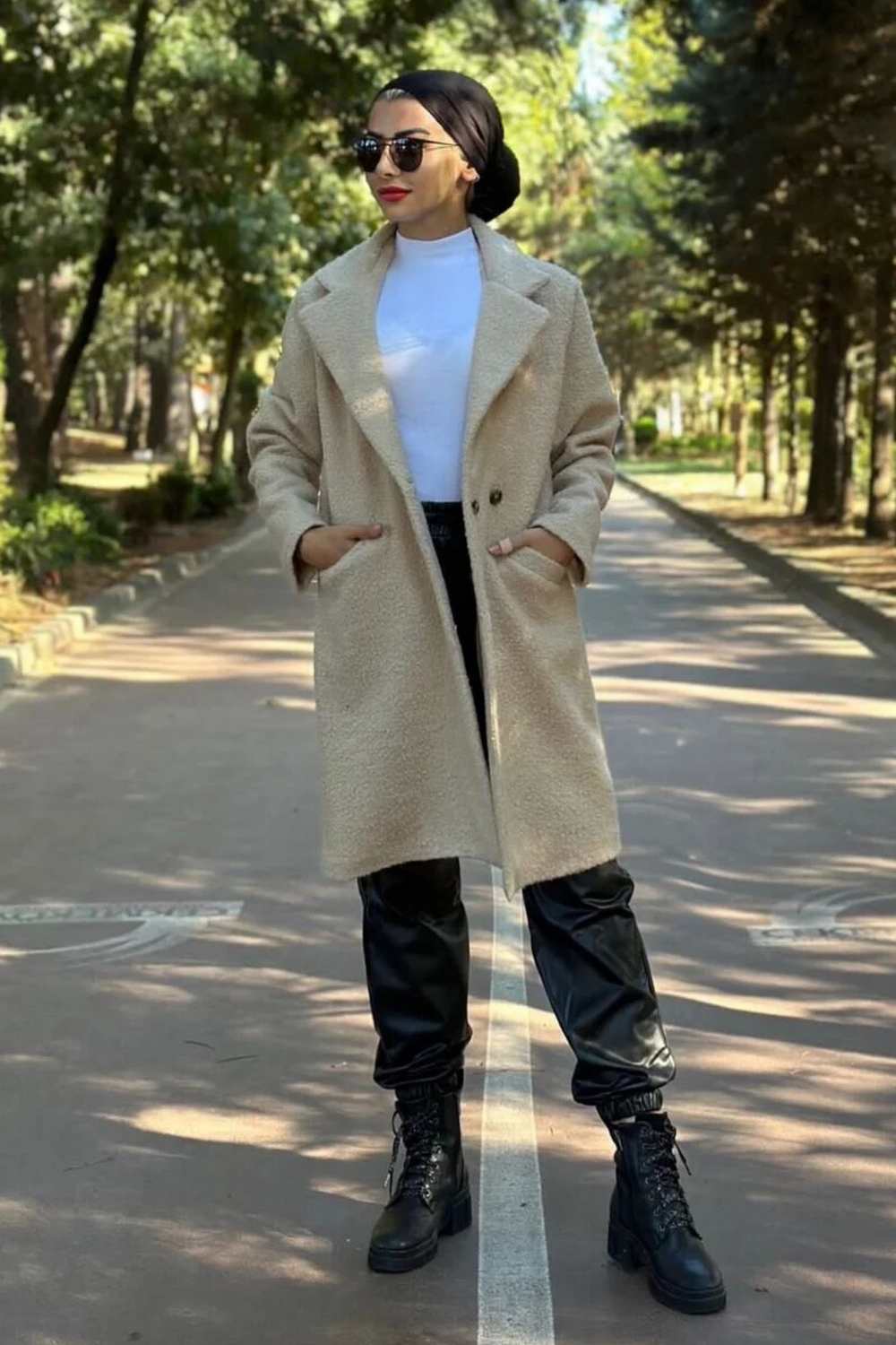 Oversize Buklet Kaban- Bej