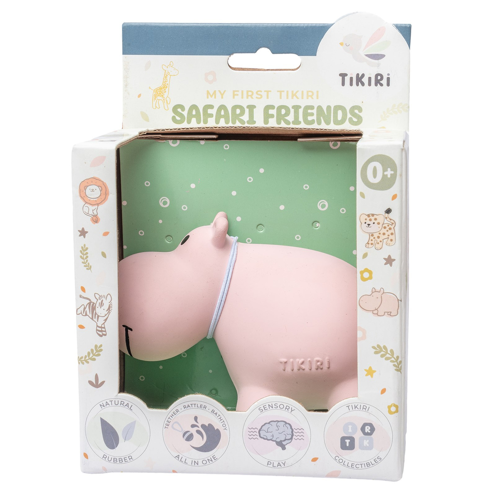 BIBS Tikiri Doğal Kauçuk Diş Kaşıyıcılı Oyuncak - Hippo 