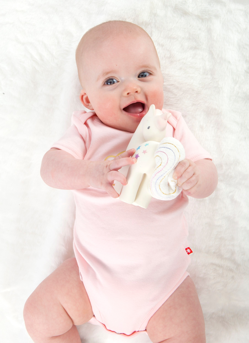 BIBS Tikiri Doğal Kauçuk Diş Kaşıyıcılı Oyuncak - Cotton Candy Unicorn 