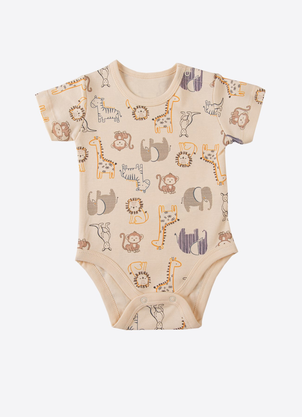 Organik Animal 3lü Kısakol Body Sarı