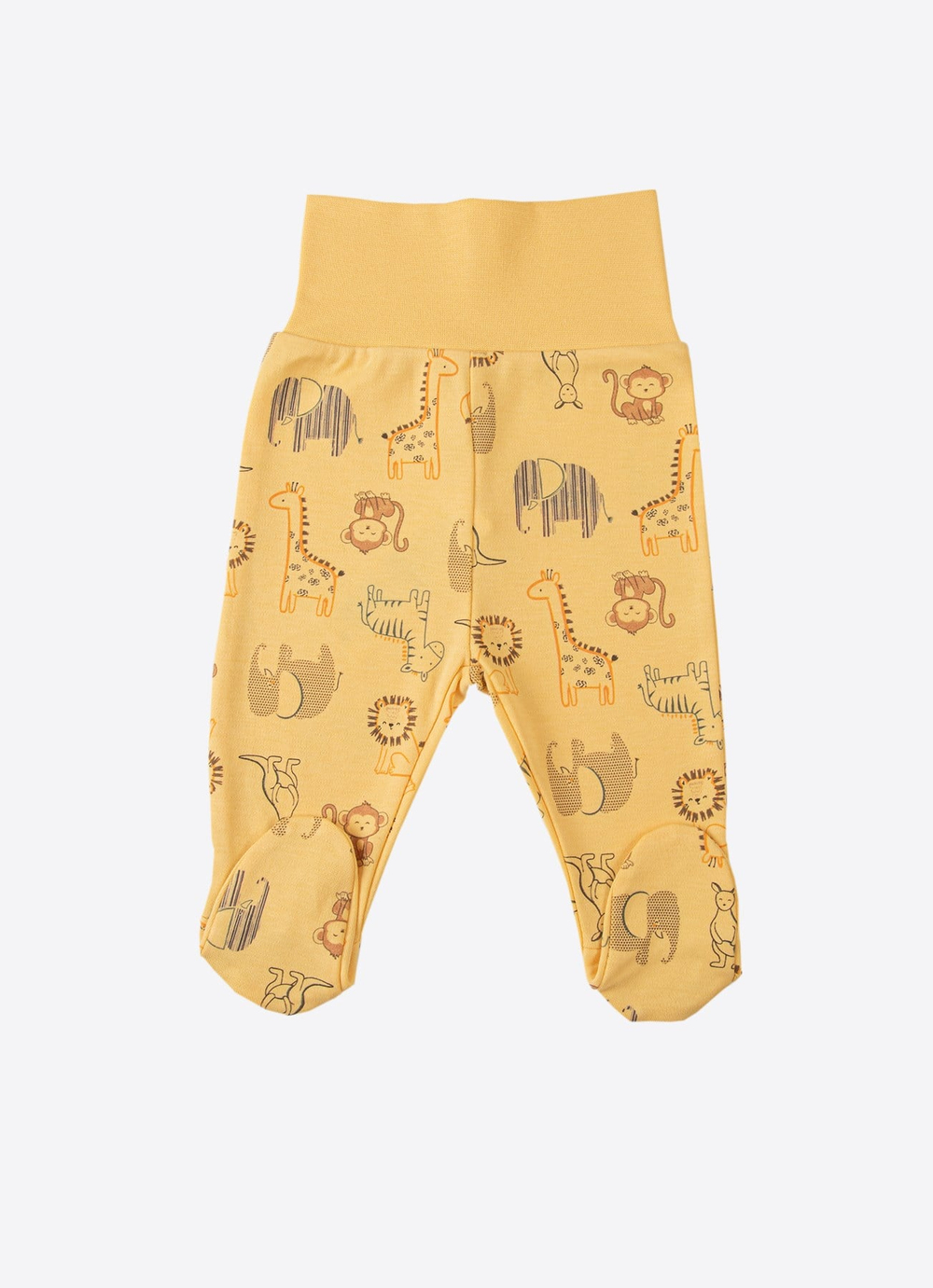 Organik Animal 3lü Patikli Pantolon Sarı