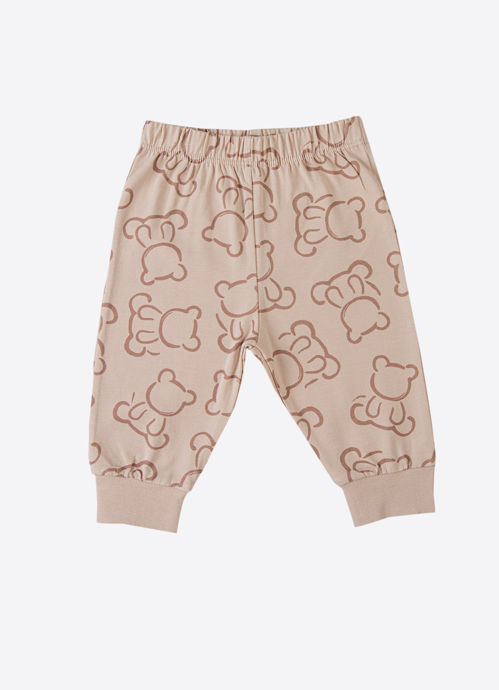 Organik Cody 2li Pijama Takımı Bej