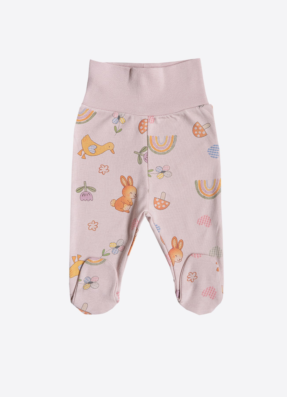 Organik Cute Bunny 3lü Patikli Pantolon Pembe