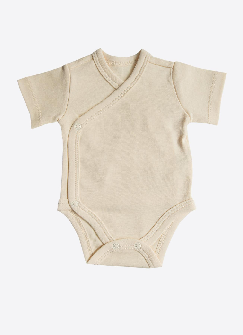 Organik Happy Koala 3lü Kısa Kol Kruvaze Body Pembe