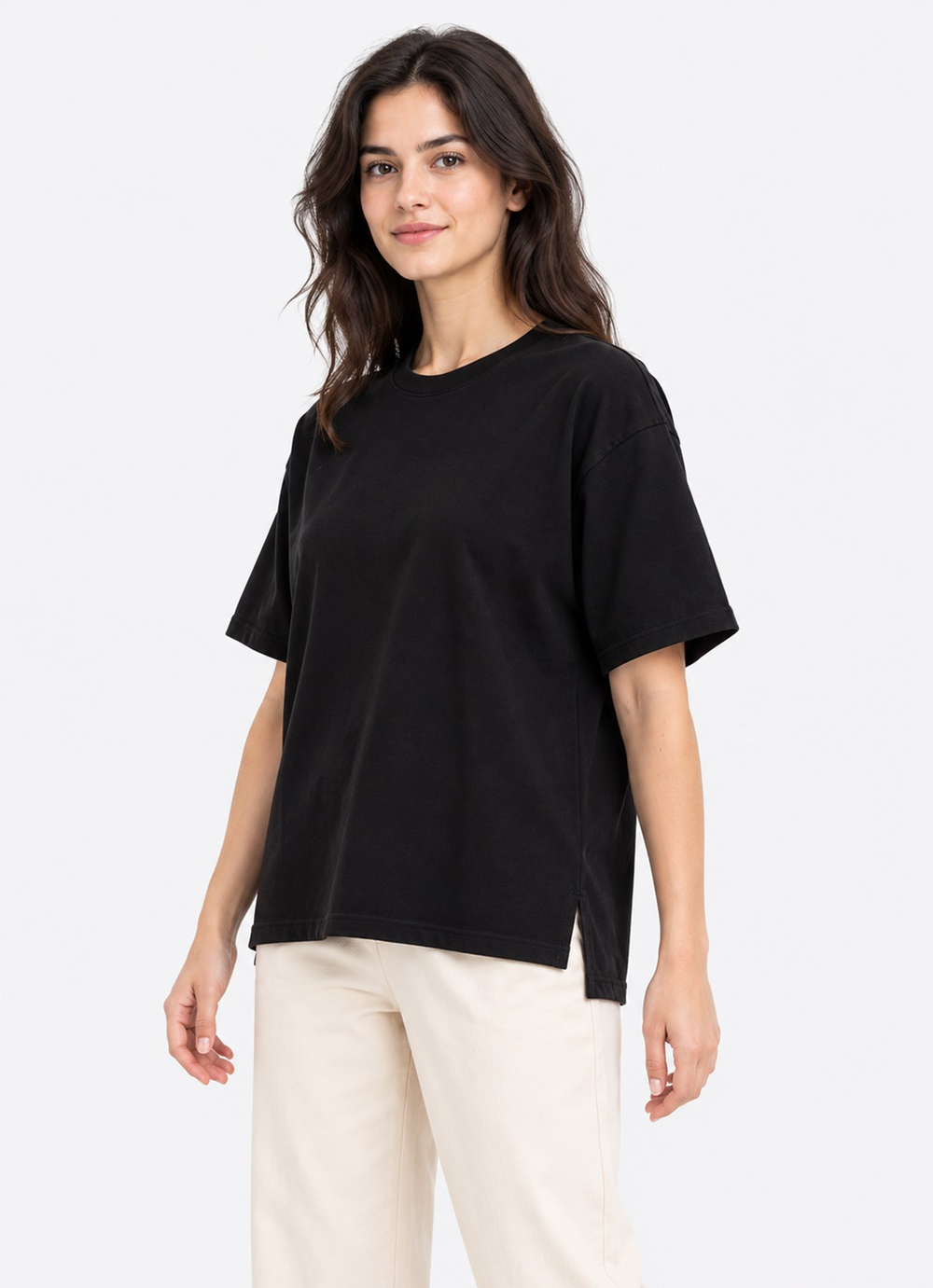 Organik Maya Owersize T-Shirt Siyah