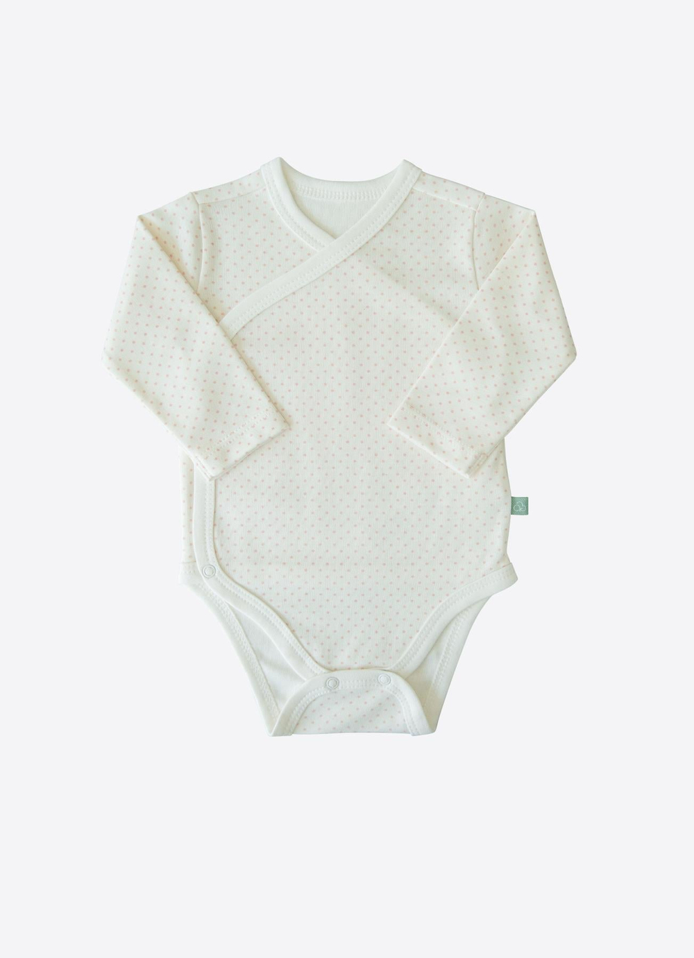 Organik New Dreams 3lü Uzun Kol Kruvaze Body Pembe