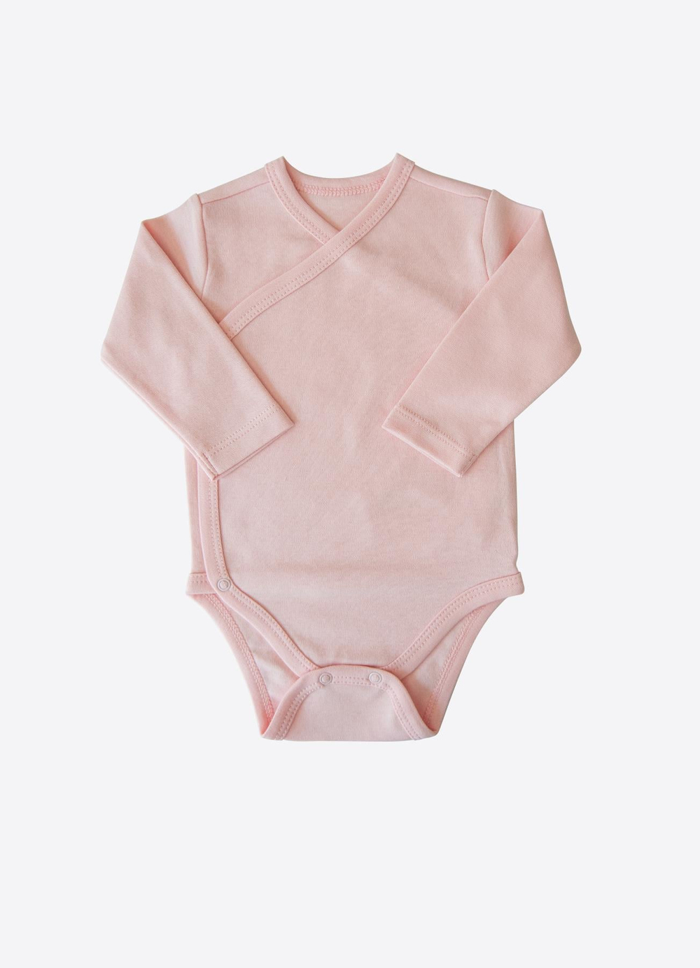 Organik New Dreams 3lü Uzun Kol Kruvaze Body Pembe