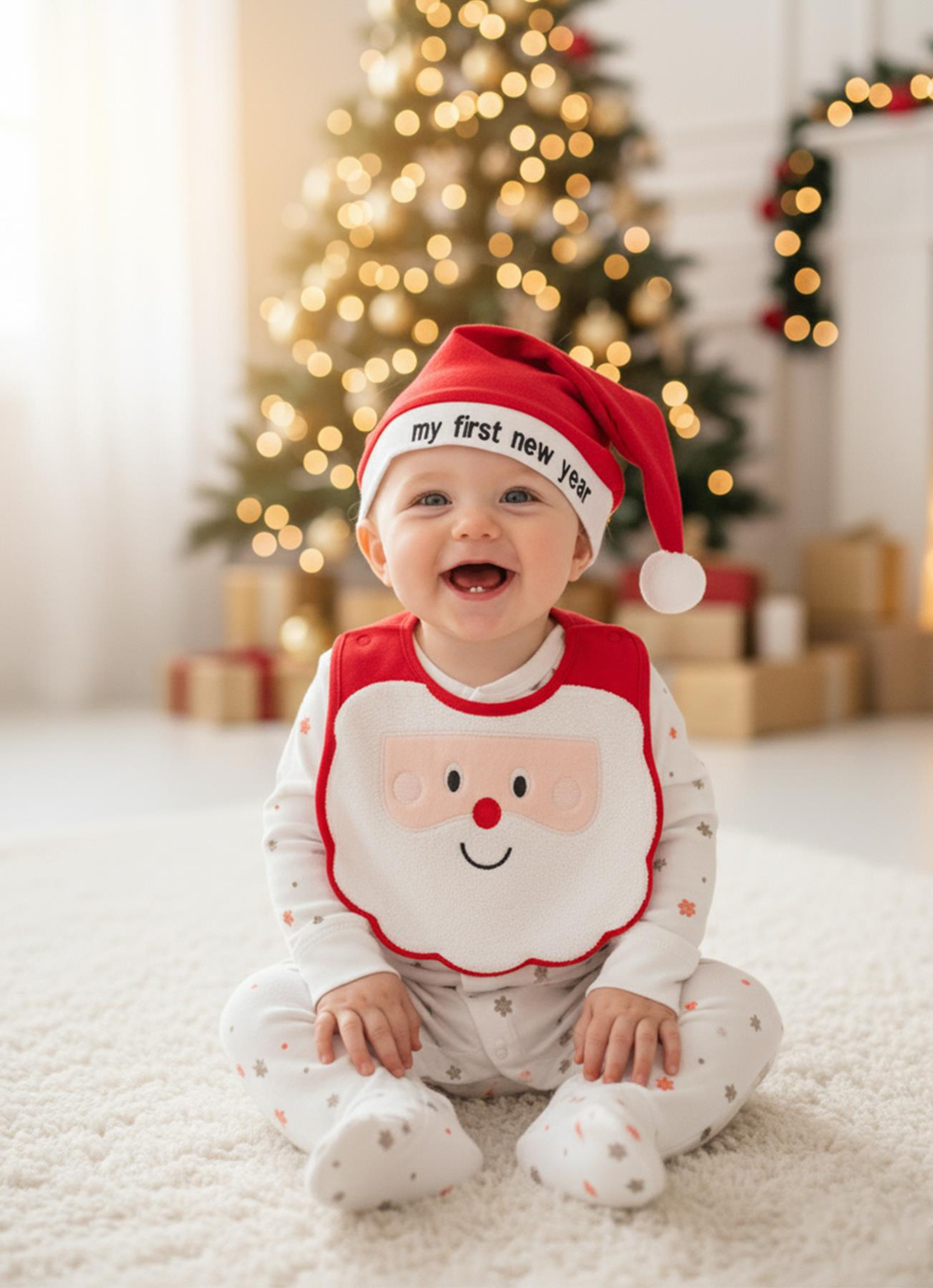 Organik Snow Flake 3lü Set Kırmızı