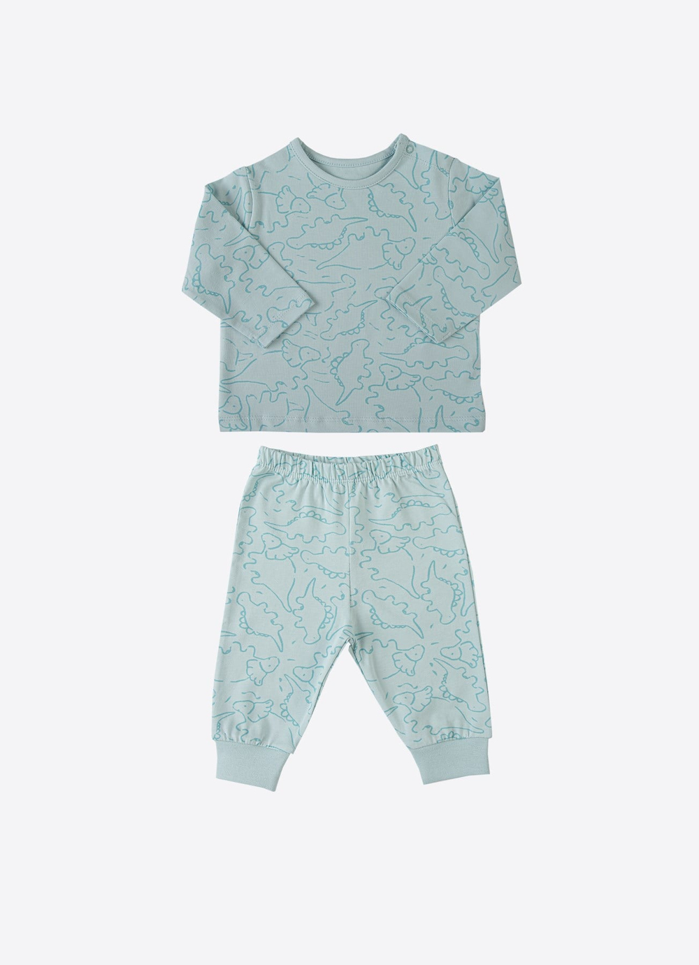 Organik Zody 2li Pijama Takımı Mavi