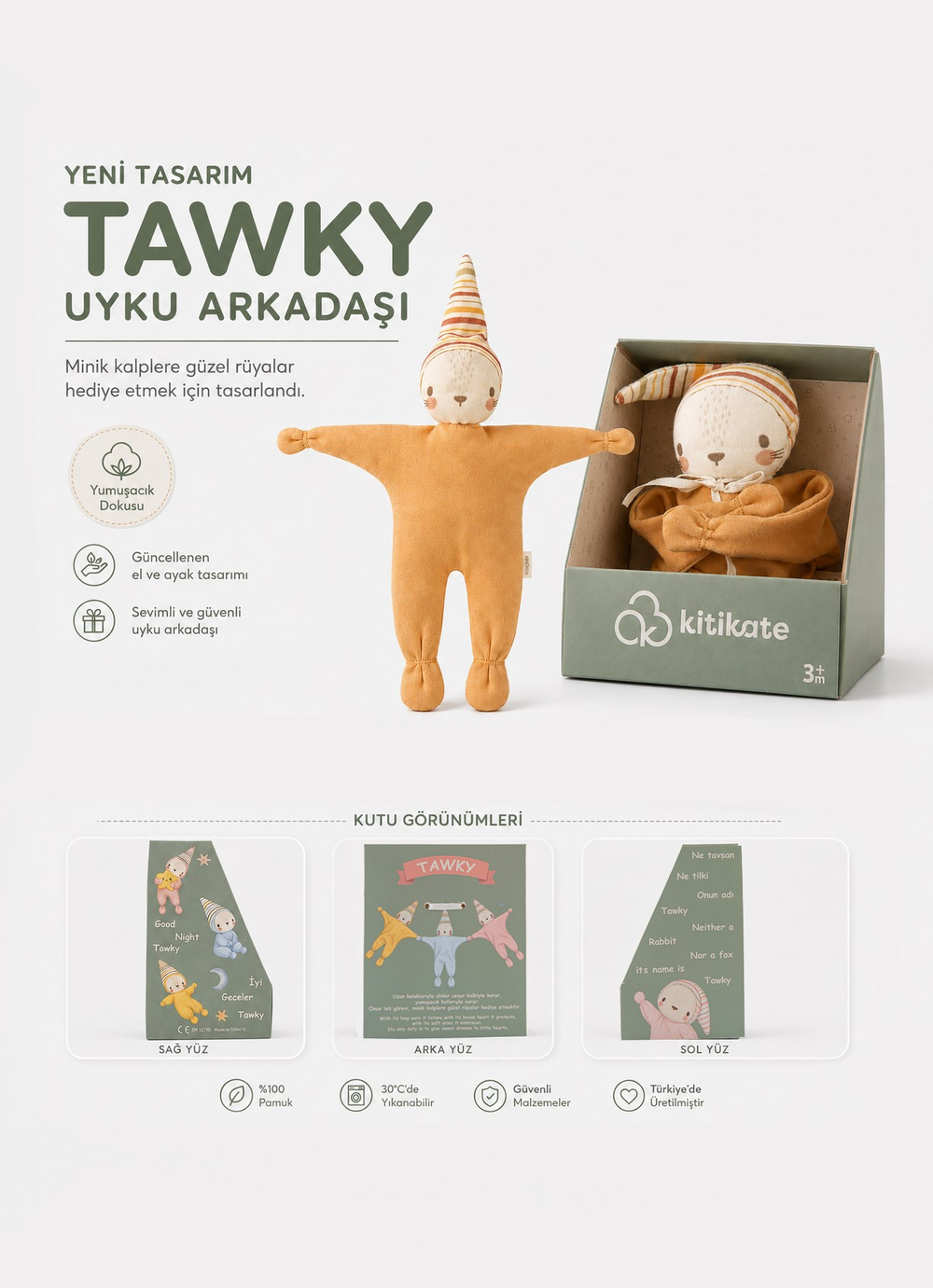 Tawky Uyku Arkadaşı Kavun 24*35 CM 