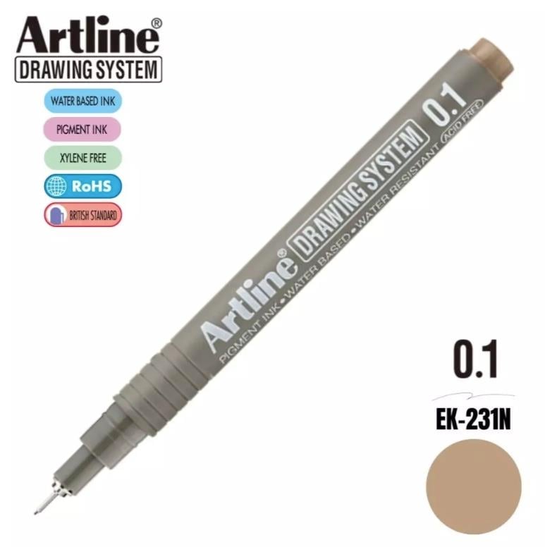 Artline Teknik Çizim Kalemi 0,1 mm Pale Brown