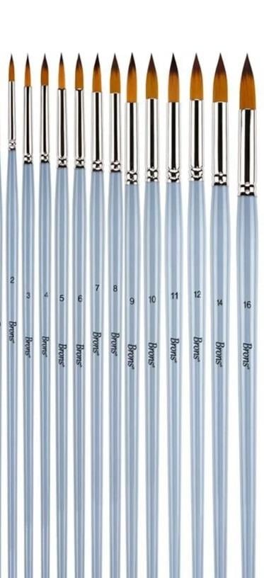 Brons 123 Serisi Yuvarlak Uçlu Sentetik Fırça