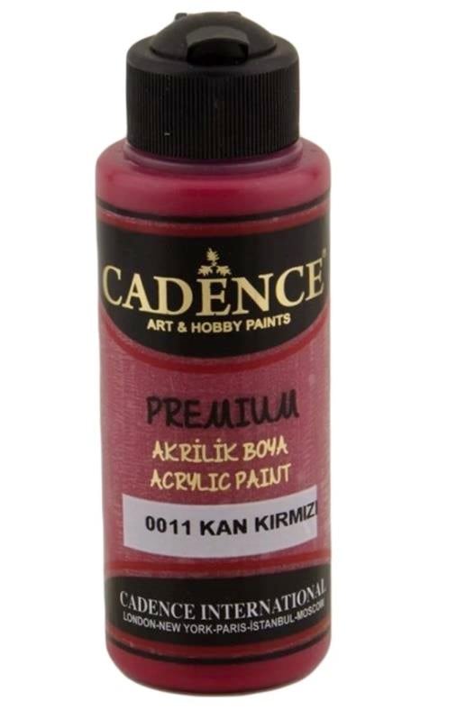 Cadence Premium Akrilik Boya 120ml 0011 Kan Kırmızı