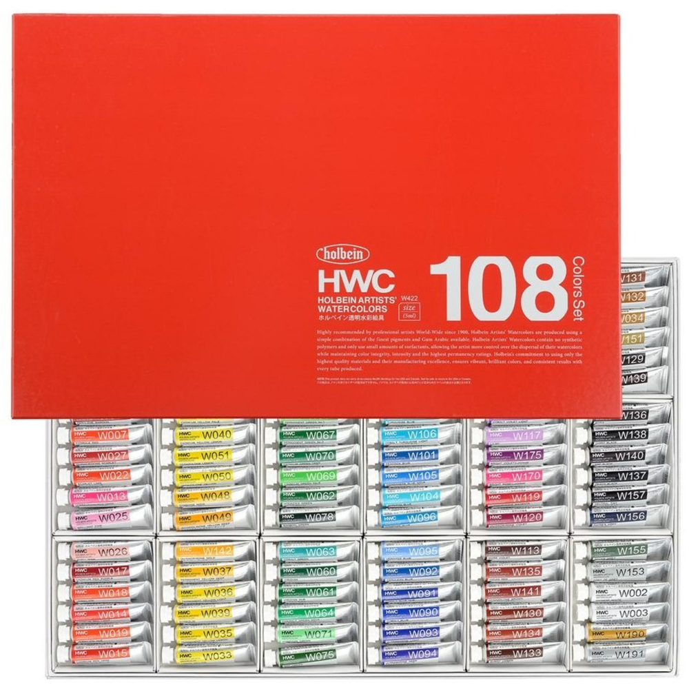 Holbein 108x5 ml Profesyonel Sulu Boya Seti