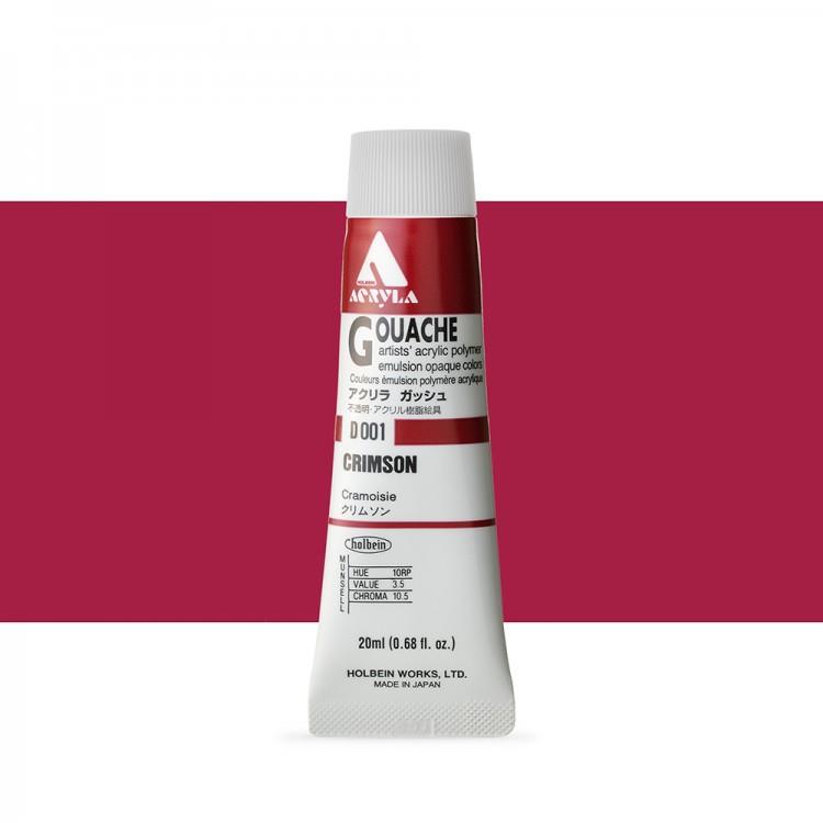 Holbein Akrilik Guaj 20 ml D001 Crimson