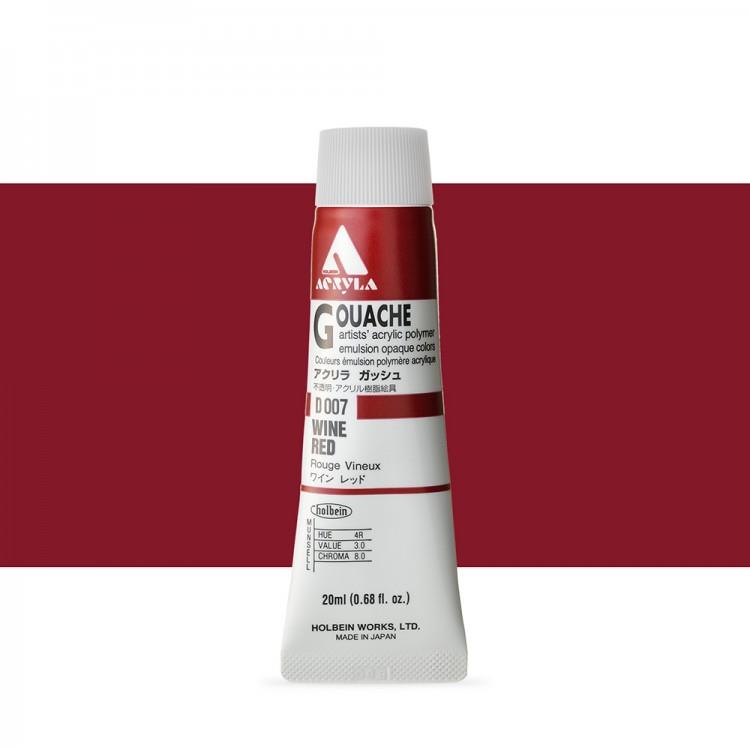 Holbein Akrilik Guaj 20 ml D007 Wine Red