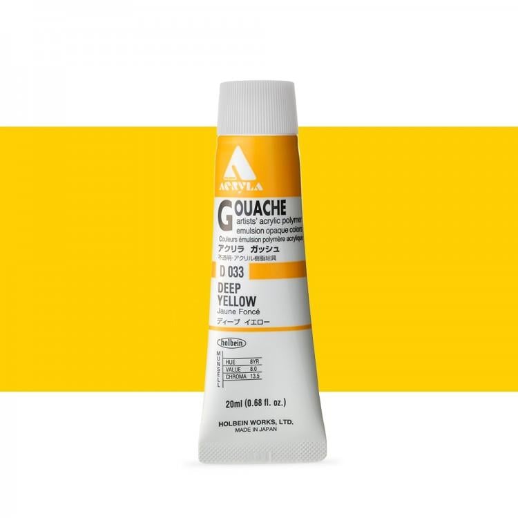 Holbein Akrilik Guaj 20 ml D033 Deep Yellow