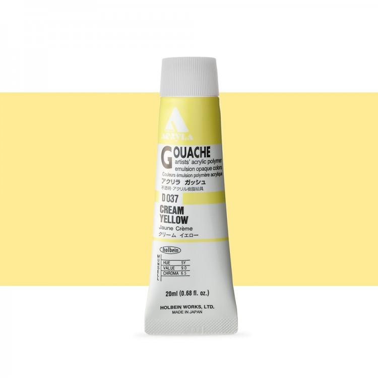 Holbein Akrilik Guaj 20 ml D037 Cream Yellow