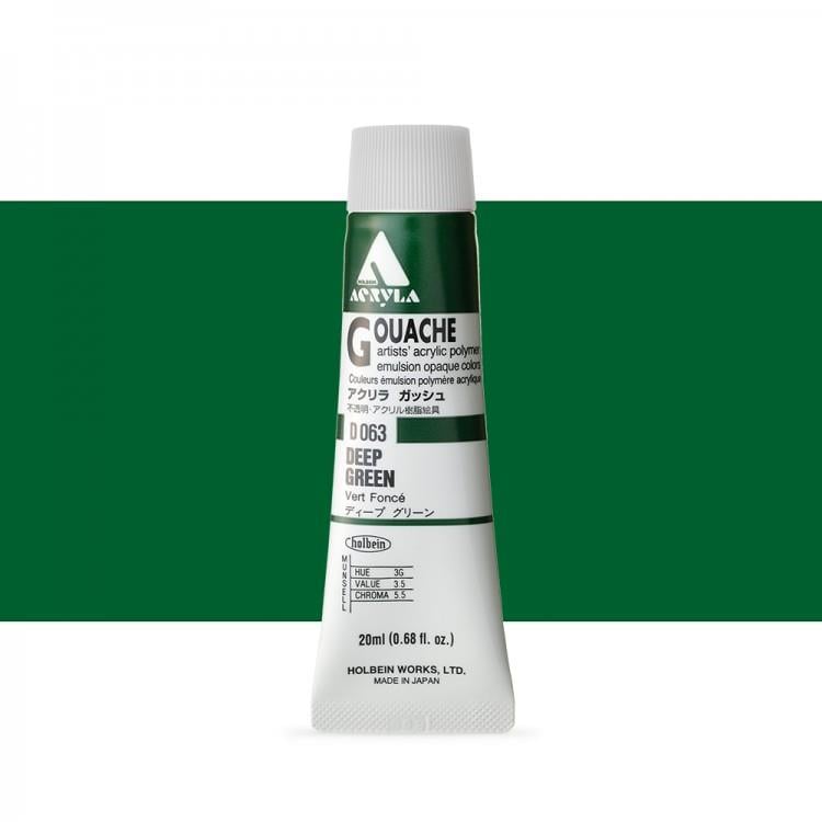 Holbein Akrilik Guaj 20 ml D063 Deep Green