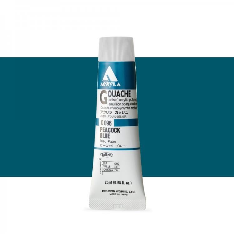 Holbein Akrilik Guaj 20 ml D096 Peacock Blue
