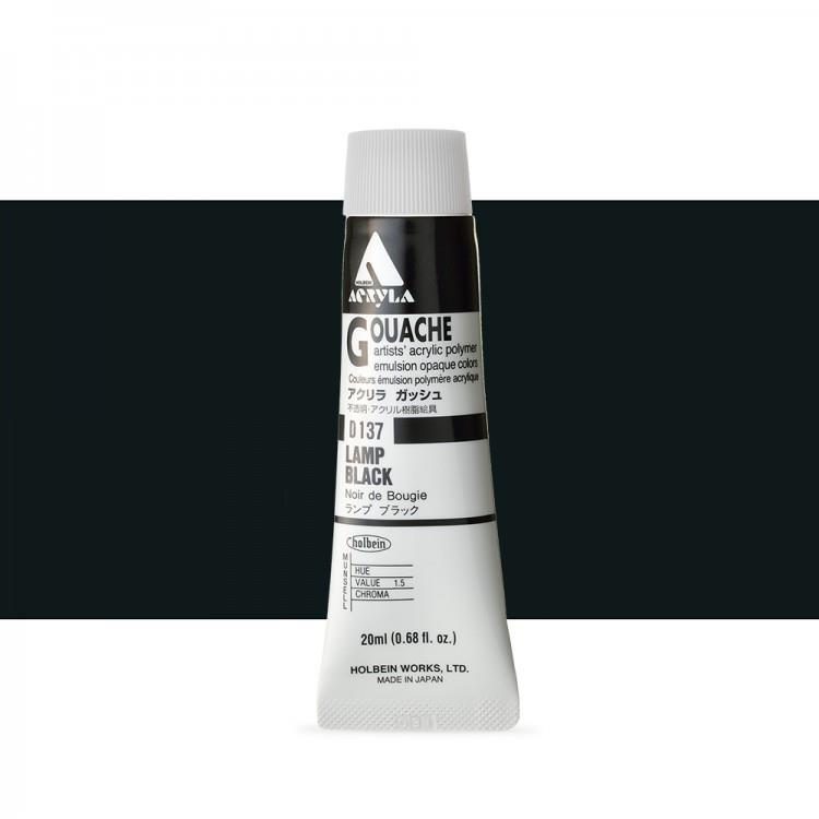 Holbein Akrilik Guaj 20 ml D137 Lamp Black