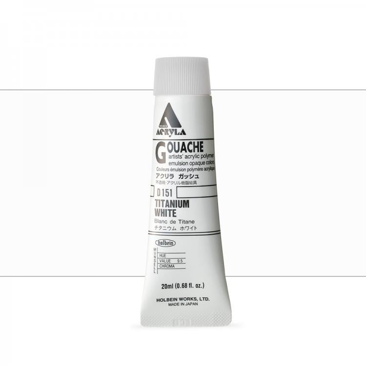 Holbein Akrilik Guaj 20 ml D151 Titanium White