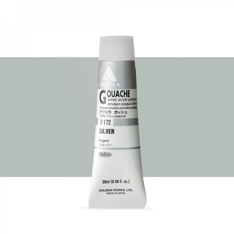 Holbein Akrilik Guaj 20 ml D172 Silver