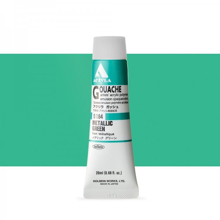 Holbein Akrilik Guaj 20 ml D184 Metallic Green