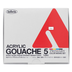 Holbein Akrilik Guaj Boya Seti 20 ml x 5 Ana Renk