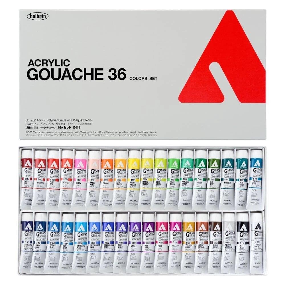 Holbein Akrilik Guaj Boya Seti 20 ml x 36 Renk