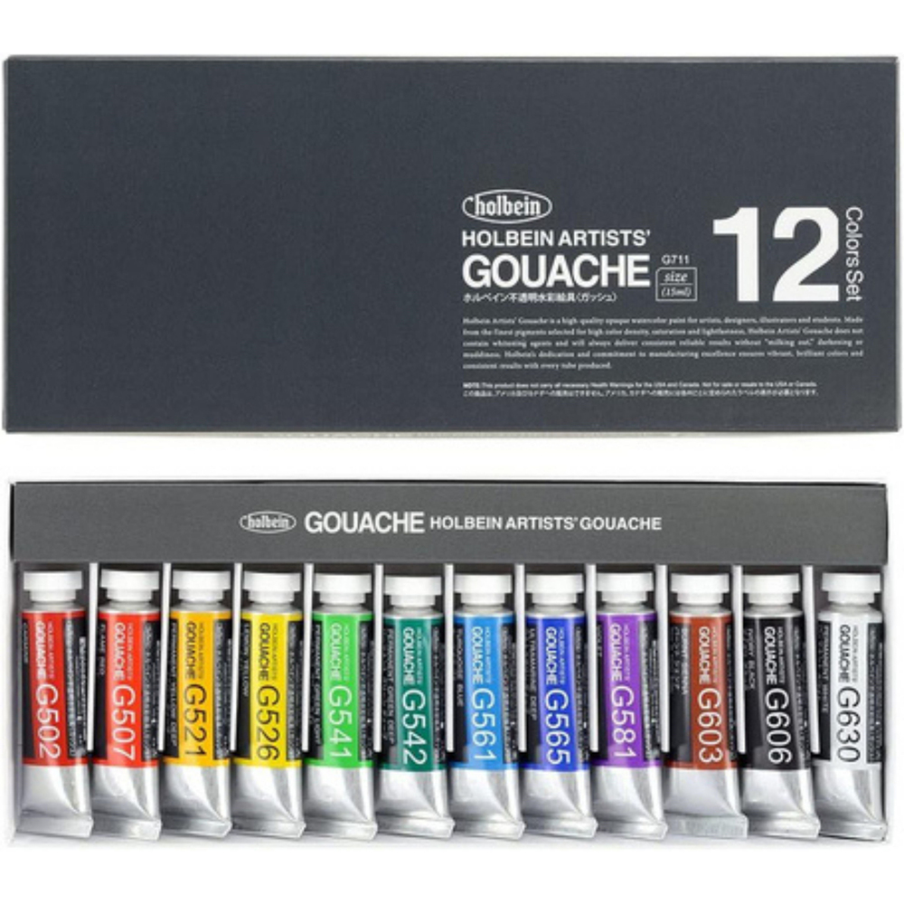 Holbein Artist Tüp Guaj Boya Set 15 ml x 12 Renk