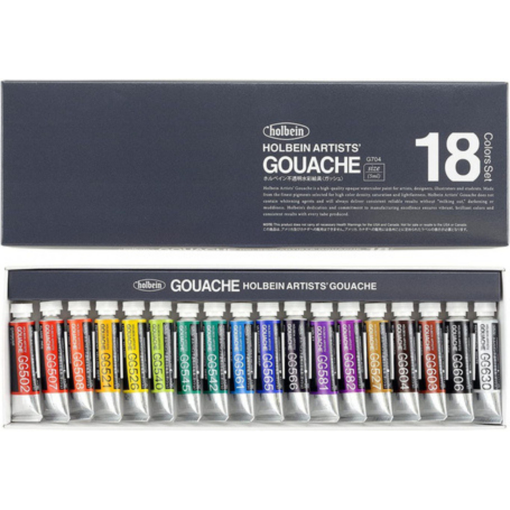 Holbein Artist Tüp Guaj Boya Set 5 ml x 18 Renk