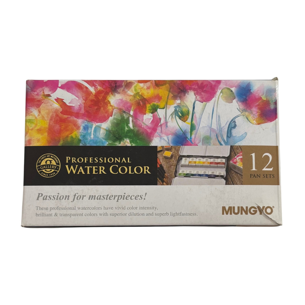 Mungyo Profesyonel Suluboya Seti 12 Renk Yarım Boy