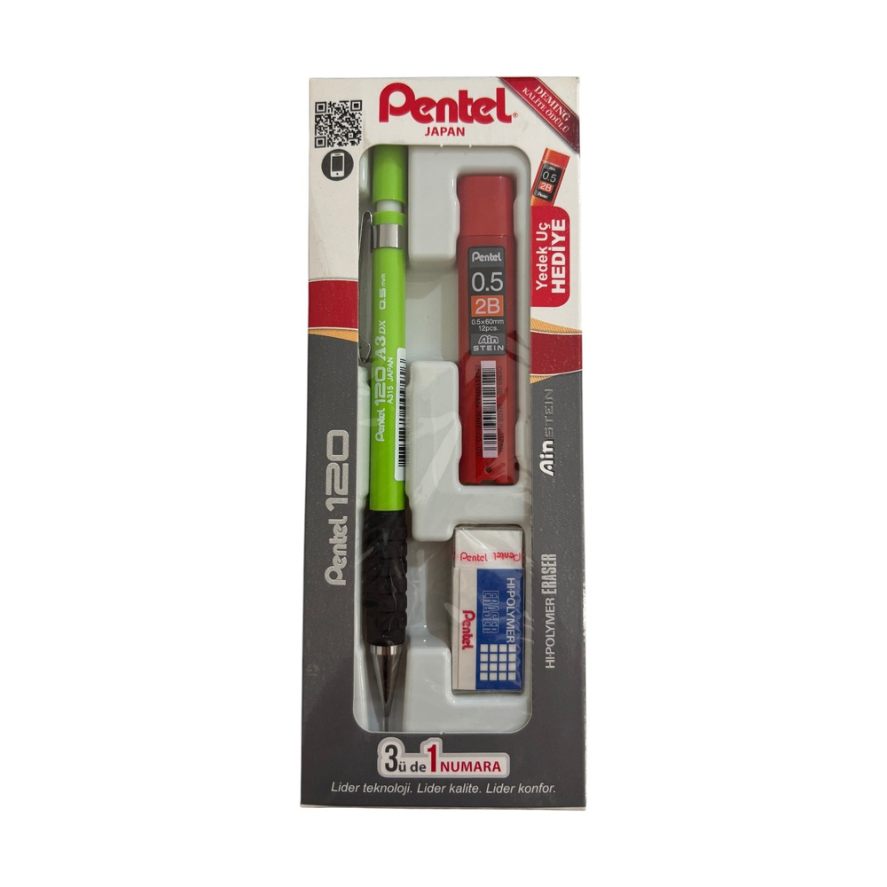 Pentel 120 A3 Dx Versatil Kalem 0.5 mm 3'lü Set