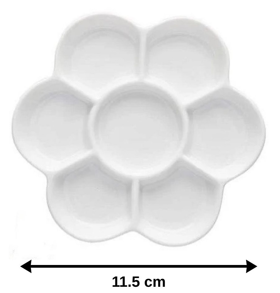 Profesyonel Porselen Papatya Palet 11,5 cm 7 Bölme
