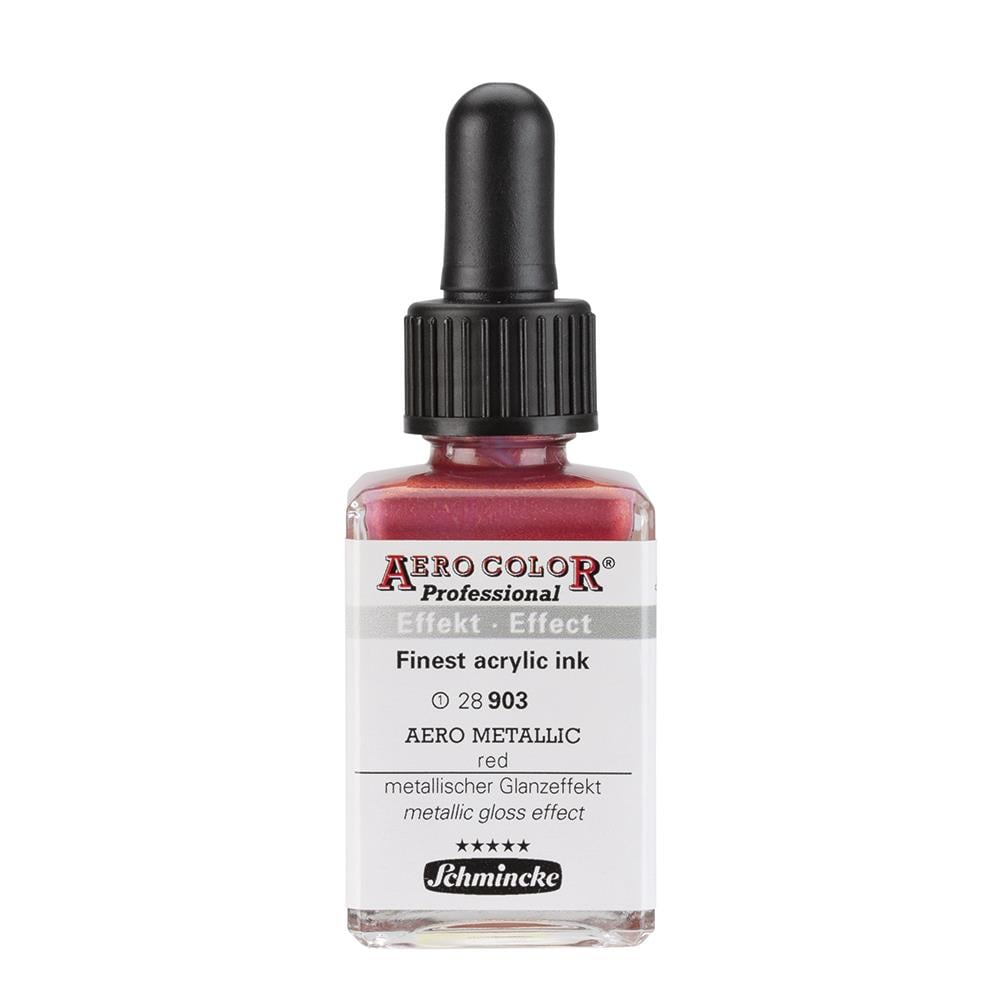 Schmincke Aero Color Akrilik Mürekkep 28 ml 903 Aero Metallic Red