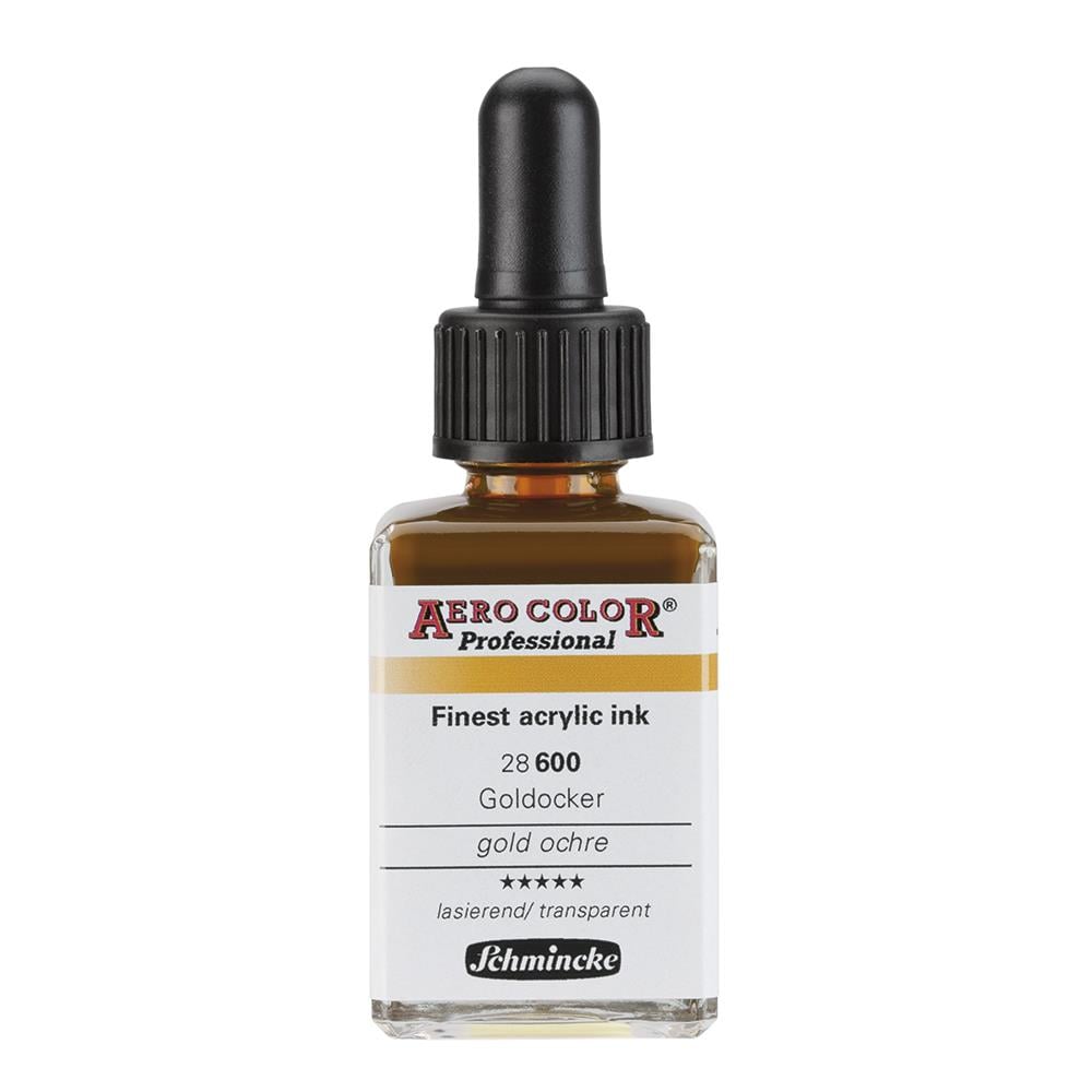 Schmincke Aero Color Akrilik Mürekkep 28 ml 600 Gold Ochre