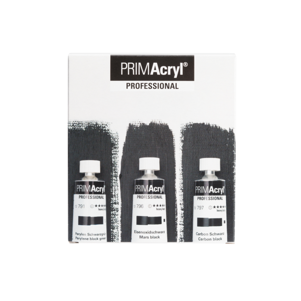 Schmincke Primacryl Artist Akrilik Boya Seti Siyah Renkler 3x35 ml