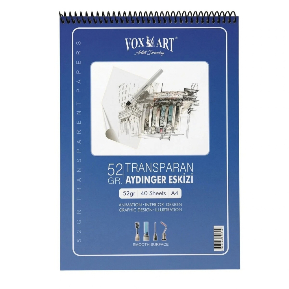 Vox Art 52 gr Aydınger Eskiz Defteri A4 40 Yaprak