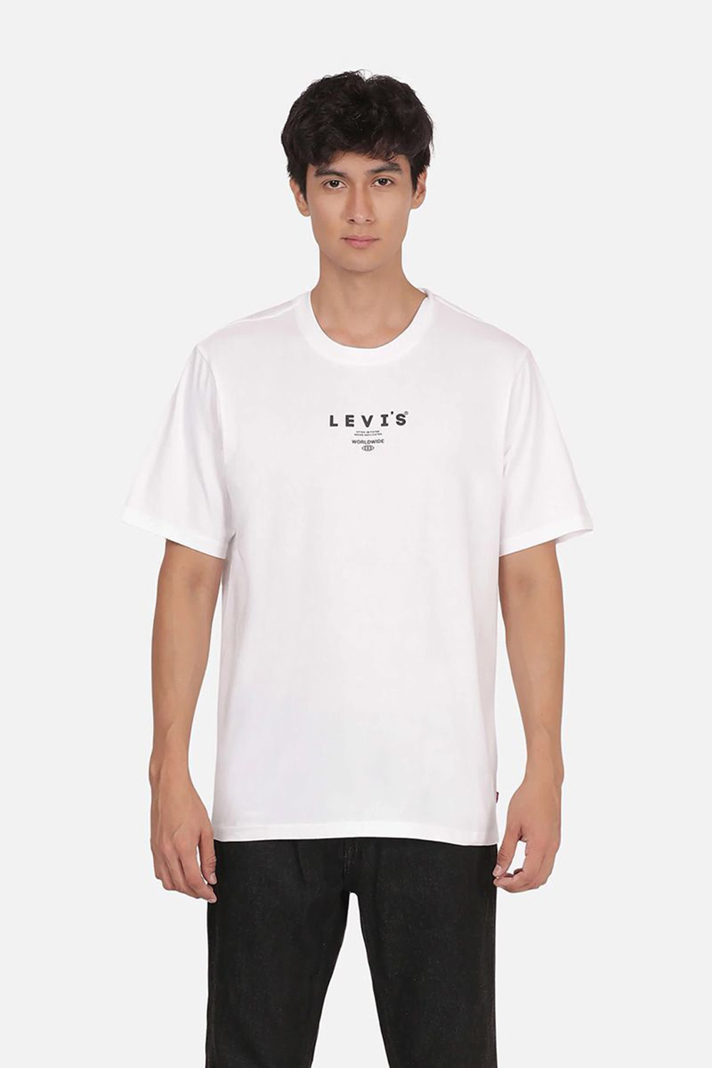 % 100 Pamuk Bisiklet Yaka Relaxed Fit T Shirt Erkek T Shirt A2082
