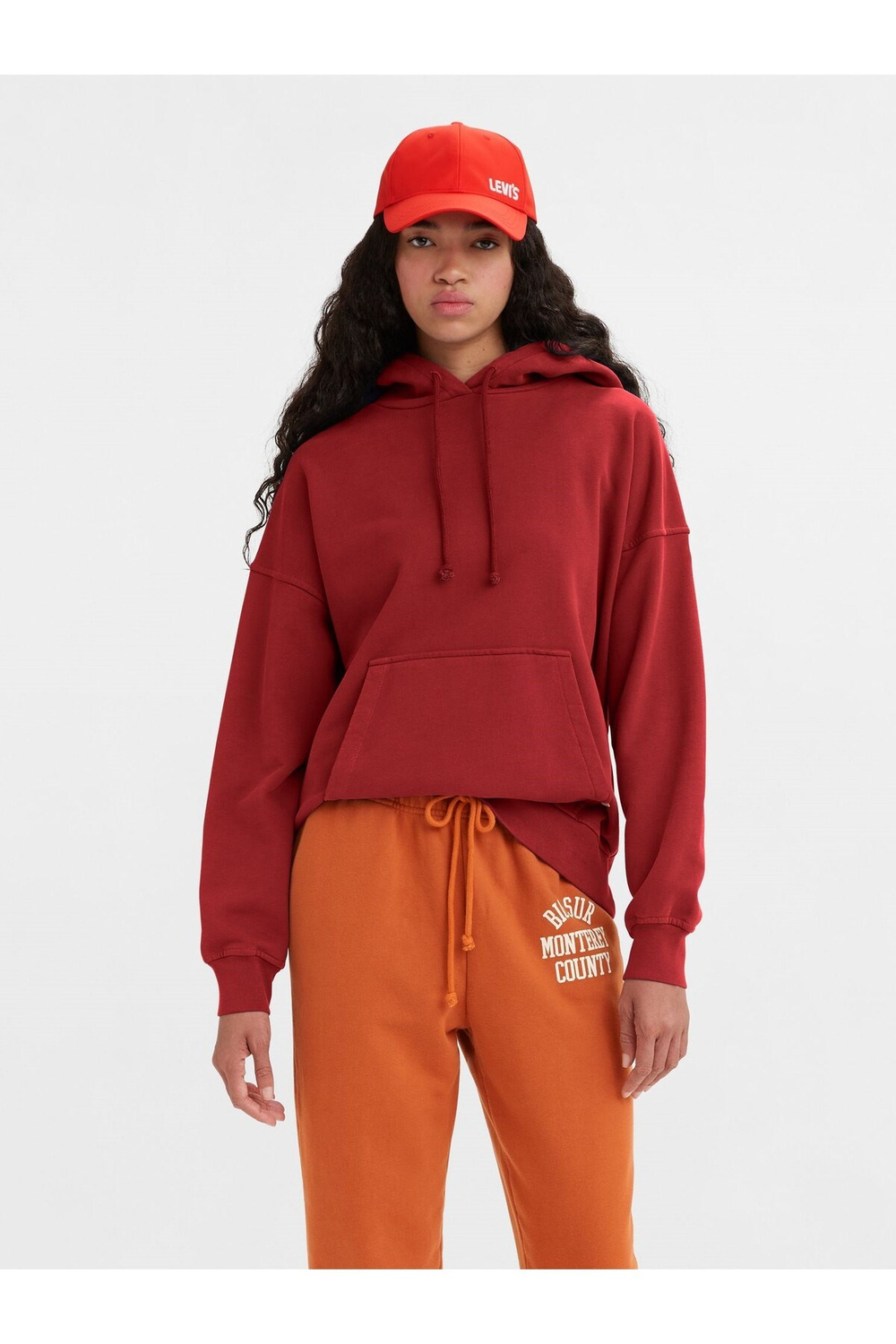 % 100 Pamuk Kapüşonlu Kanguru Cepli Relaxed Fit Sweat Sweat A3724