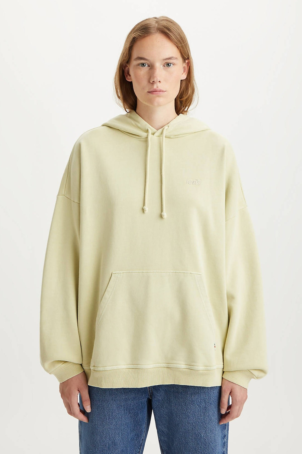 % 100 Pamuk Oversize Kanguru Cepli Kapüşonlu Sweat Sweat A3397
