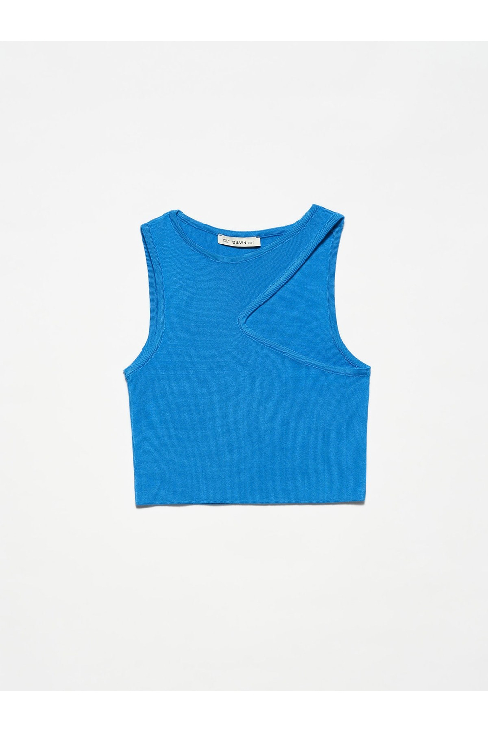 10173 Dekolte Yaka Triko Crop-saks
