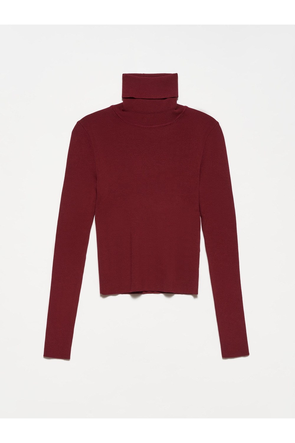 10225 Balıkçı Yaka Kazak-bordo