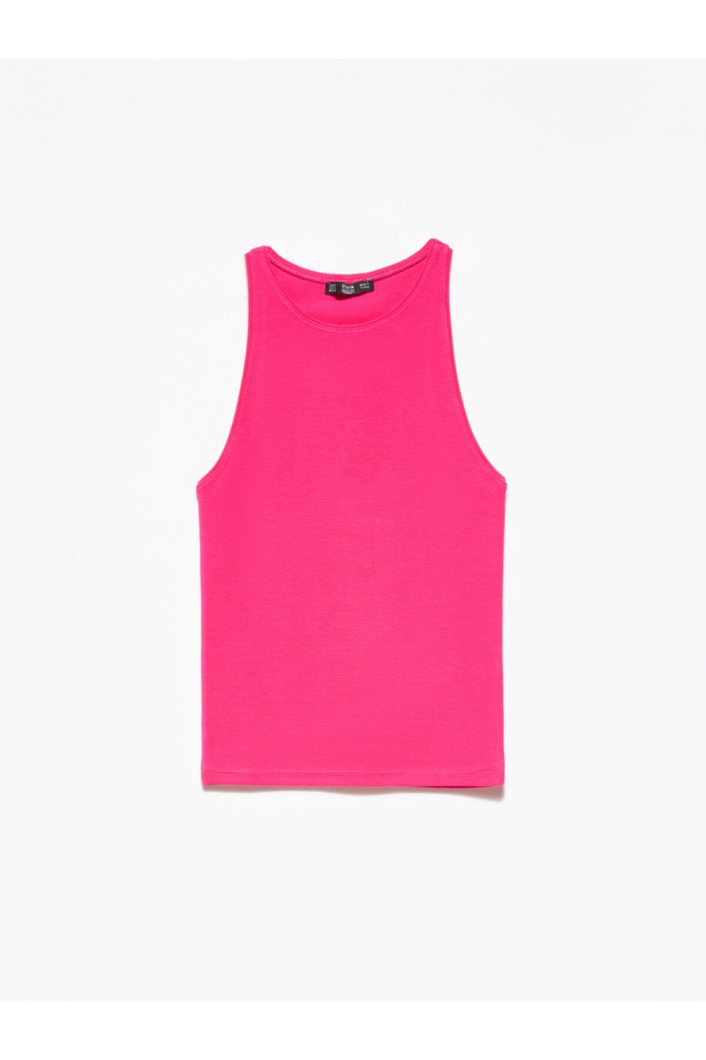 3694 Halter Yaka T-Shirt Koyu Fuşya