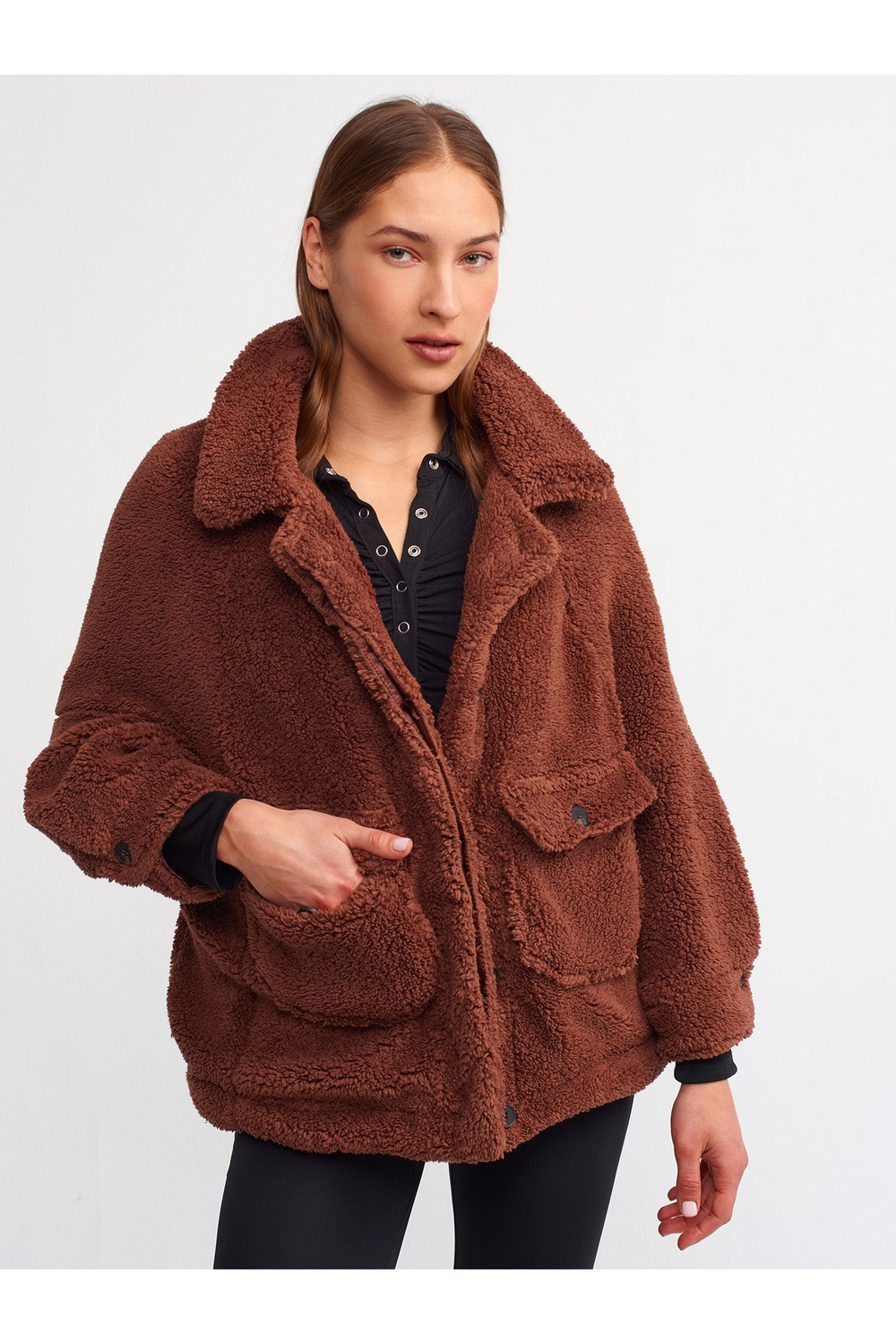 6821 Peluş Mont-ç.kahve