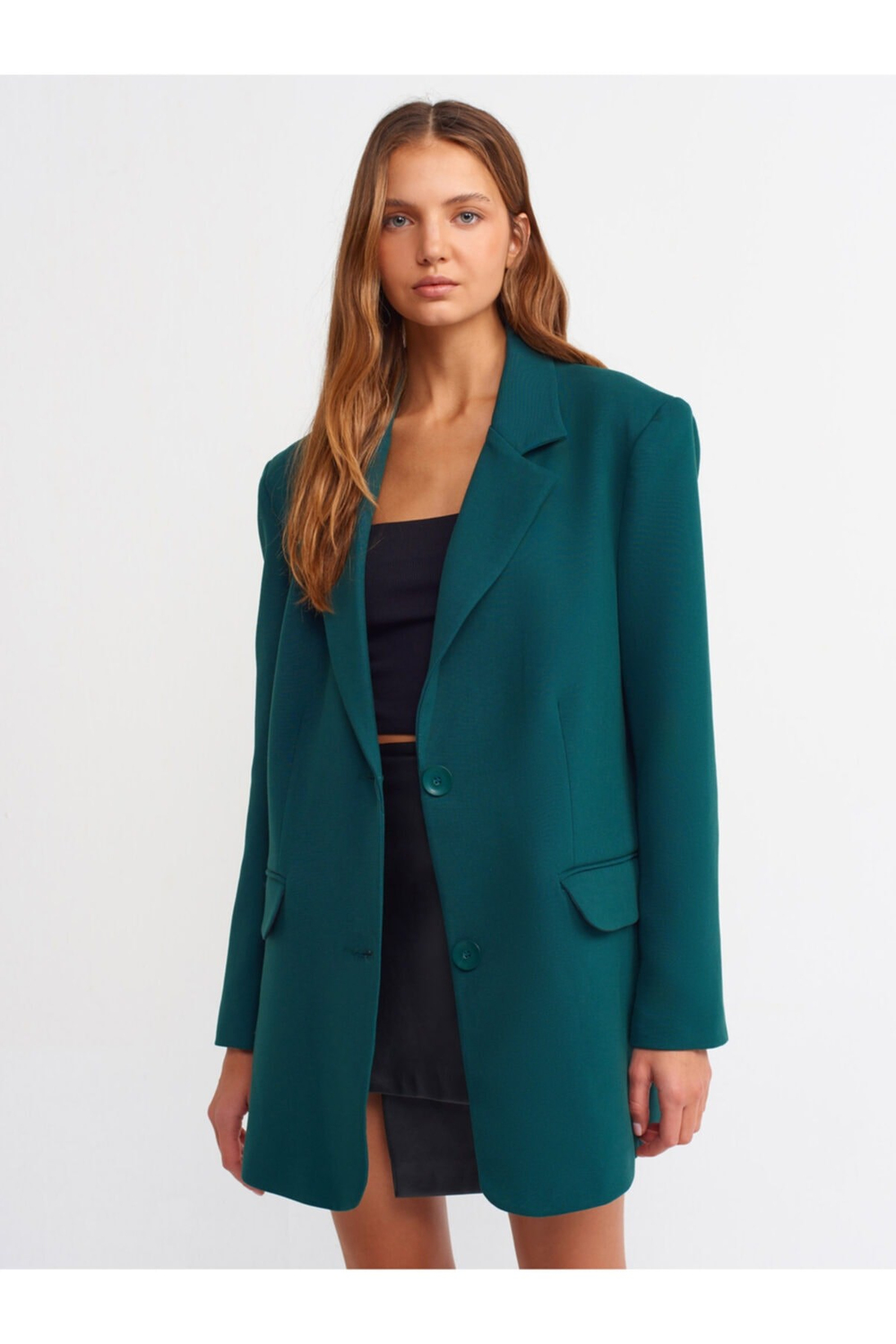 6936 Oversize Blazer Ceket-zümrüt