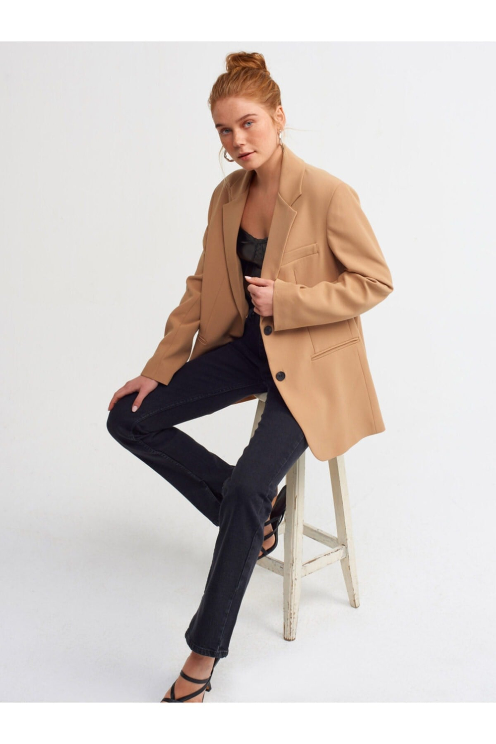 6959 Blazer Ceket-açık Camel